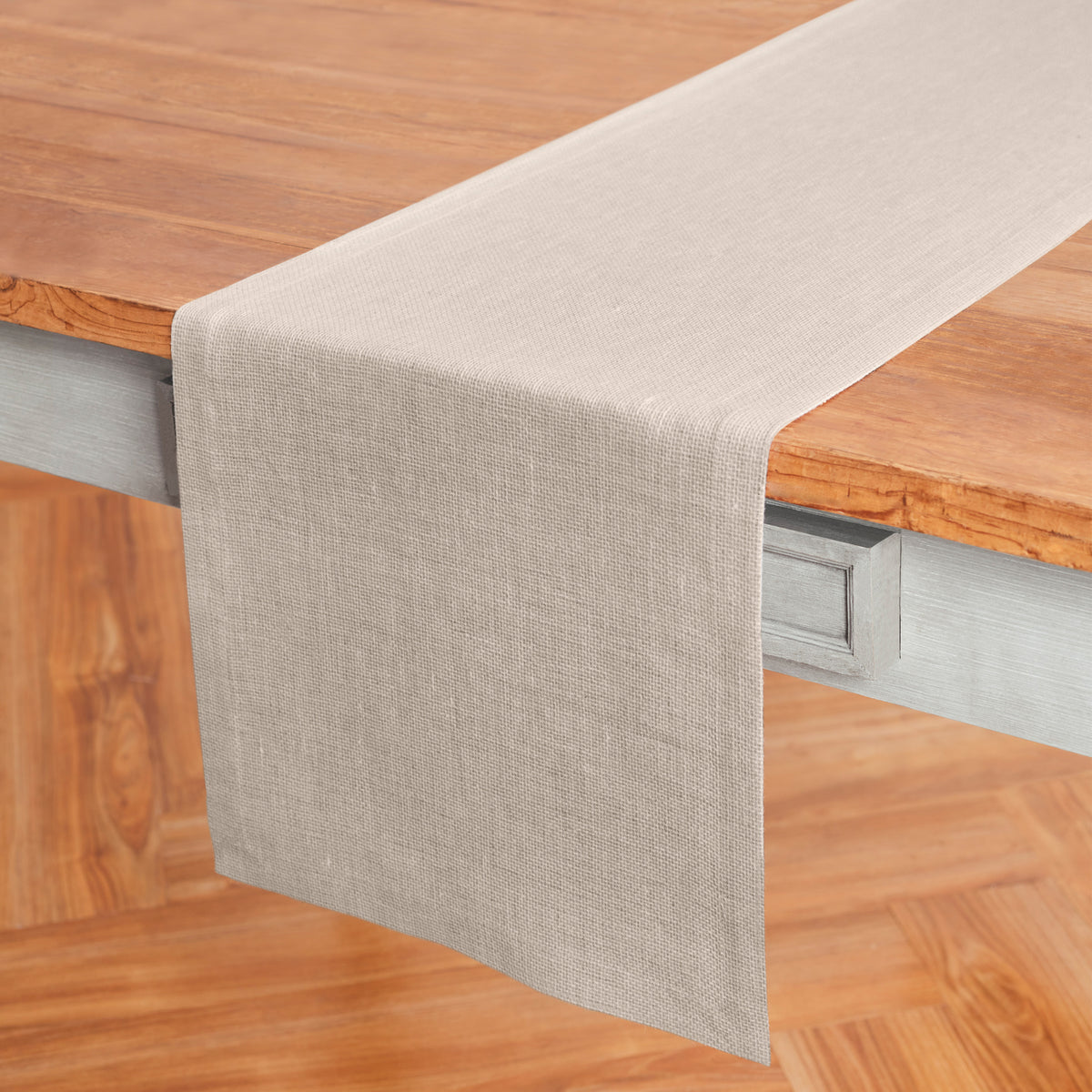 100 Pure Linen Textured Table Runner Malta Collecton Solino Home