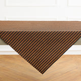Pumpkin & Black | Amalfi Stripe Pumpkin & Black Soft Woven Table Throw Layered With Modern Table Décor