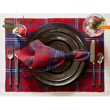 Red & Navy Tartan