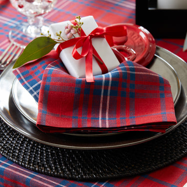 Red & Navy Tartan