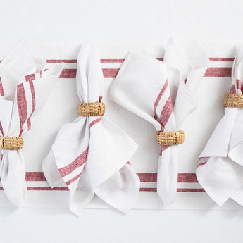 Burgundy & White