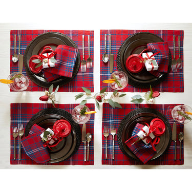 Red & Navy Tartan