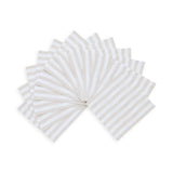 Natural & White | Amalfi Stripe Natural & White Cocktail Napkin Prodcut Image