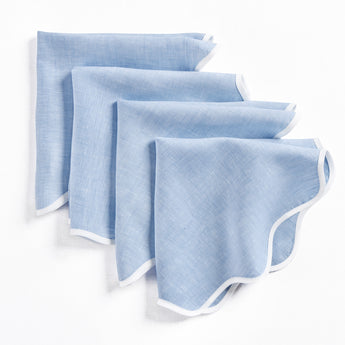 White & Chambray Blue