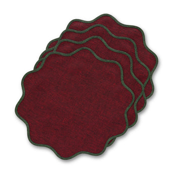 Forest Green & Red Garnet