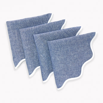 White & Chambray Indigo