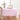 Cherry Blossom & White | Amalfi Stripe Cherry Blossom & White Linen Tablecloth Displayed Flat For Product View