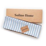 Sky Blue & White | Solino Home Amalfi Stripe Sky Blue & White Linen Placemat Set In Branded Packaging