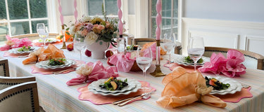 A Perfectly Peachy Tablescape for a Summer Dinner Party
