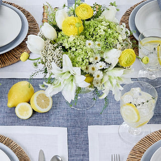 Solino Home Athena Tablecloth Chambray Indigo