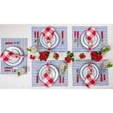 Navy & White | Amalfi Stripe Dining Decor Featuring Navy & White Linen Placemats