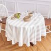 Natural and White Cabana Stripe