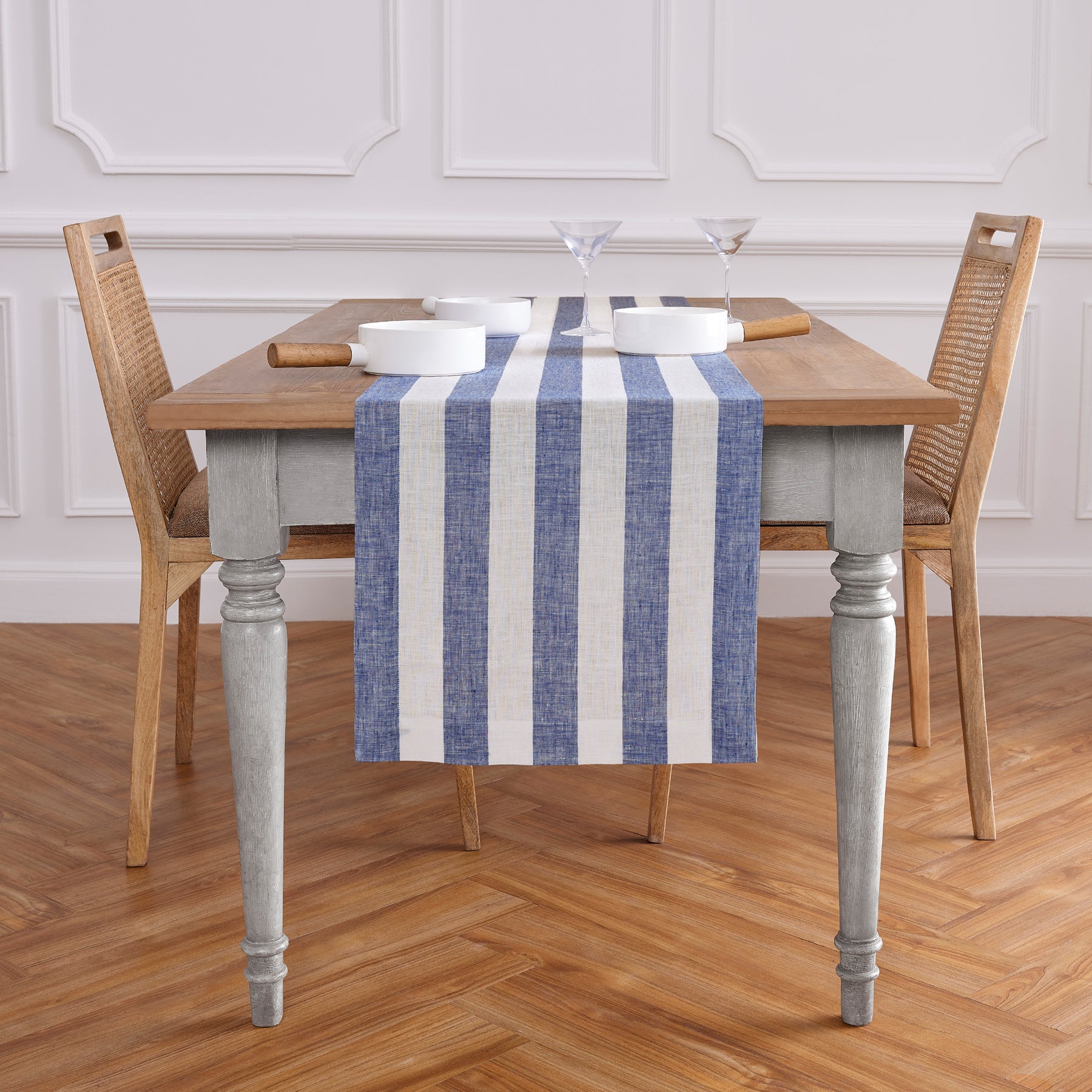 Navy and White Cabana Stripe