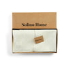 Sage and White Narrow Stripe