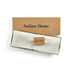 Sage and White Narrow Stripe
