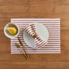 Cinnamon and White Amalfi Stripe