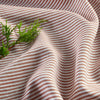 Cinnamon and White Narrow Stripe