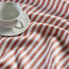 Cinnamon and White Amalfi Stripe