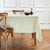 Sage and White Narrow Stripe