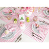 Cherry Blossom and White Amalfi Stripe