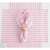 Cherry Blossom and White Amalfi Stripe