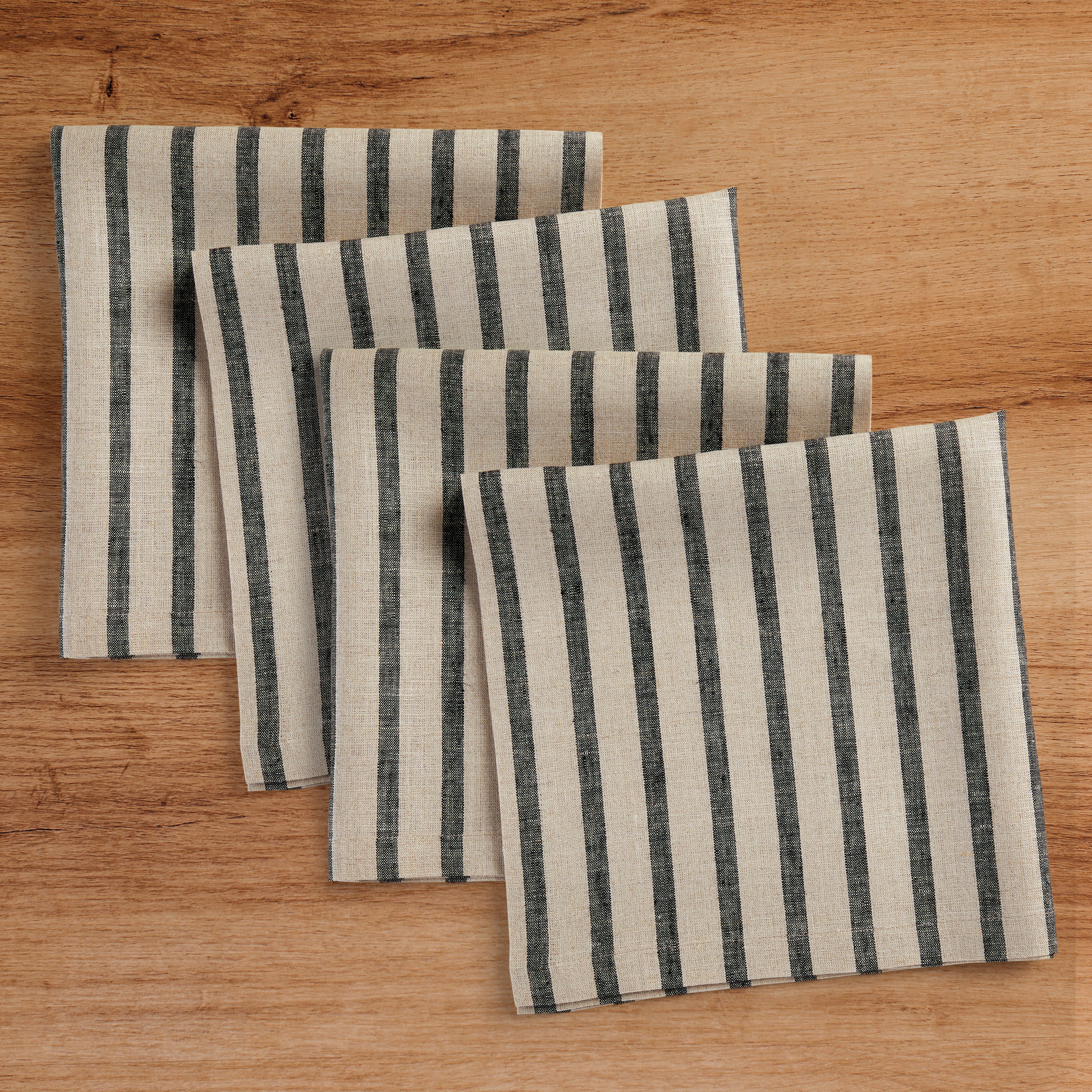 Black and Natural Madison Stripe