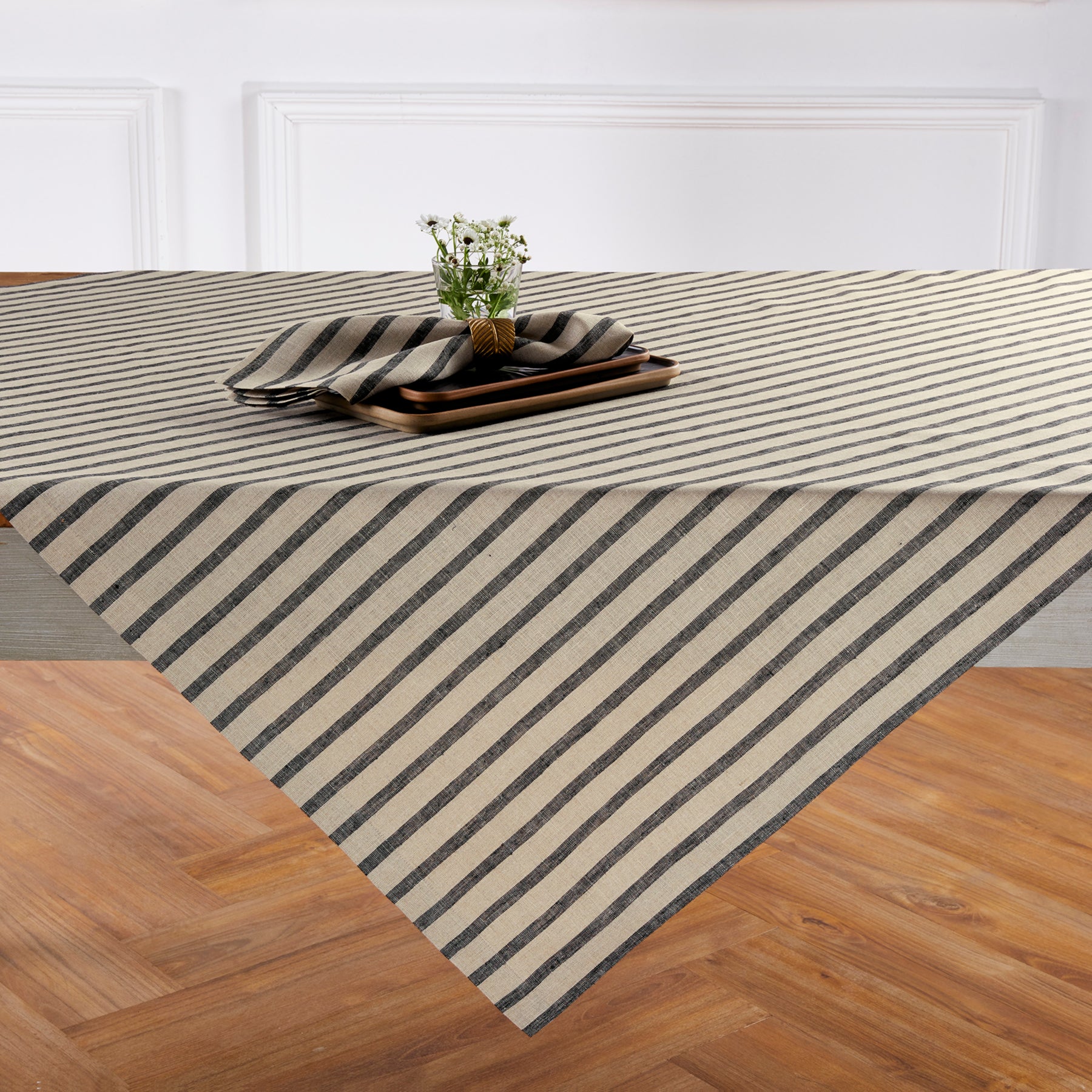 Black and Natural Madison Stripe
