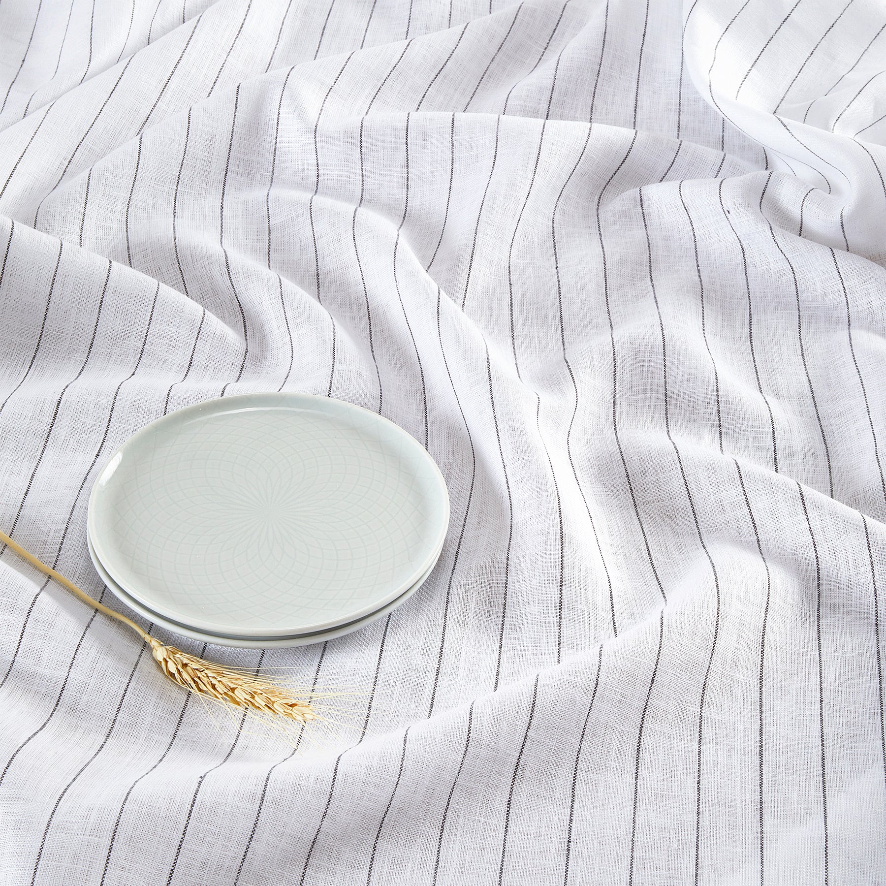 White and Black Pinstripe