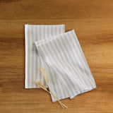 Natural & White | Lifestyle Image Of Amalfi Stripe Natural & White Linen Kitchen Towels