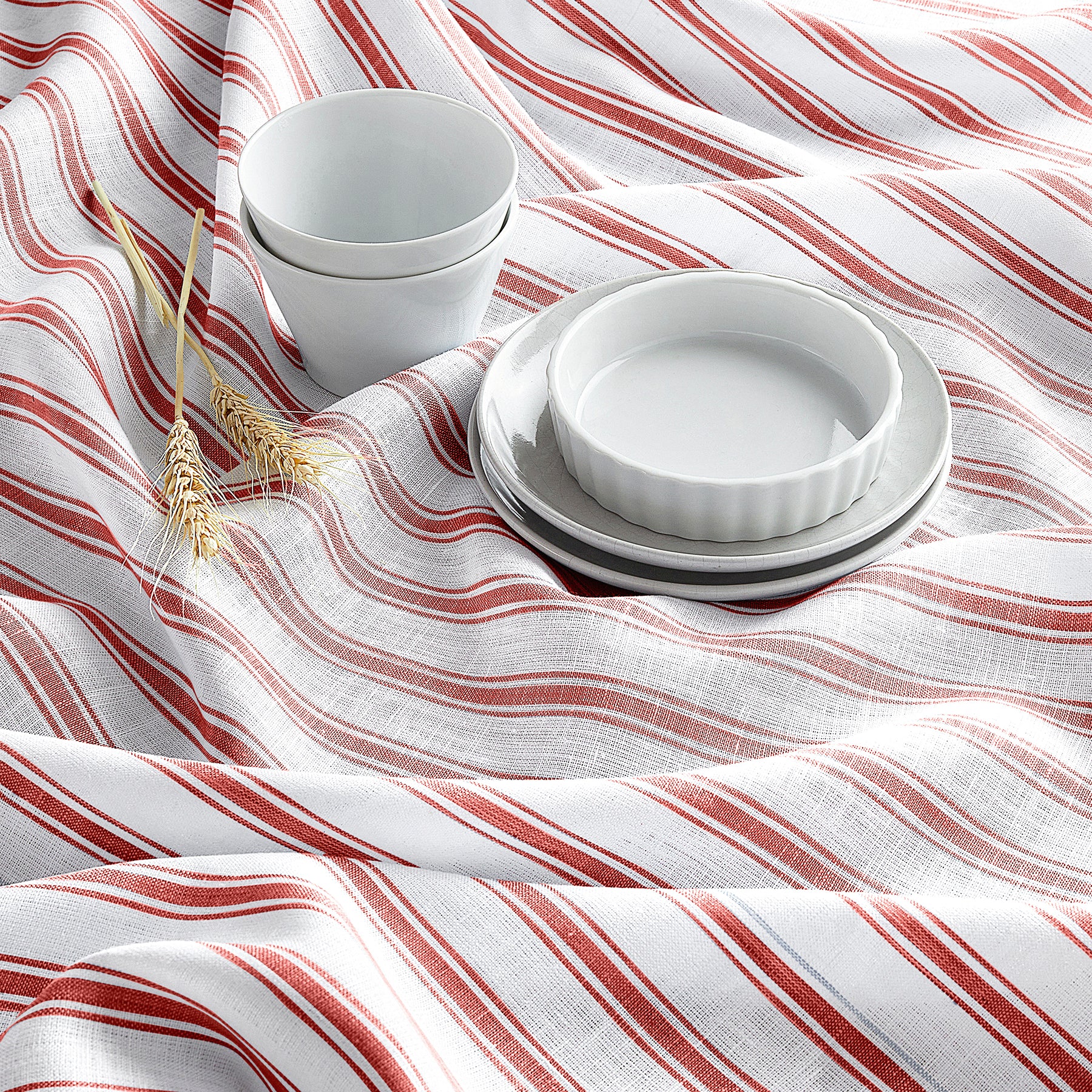 Red & White Capri Stripe