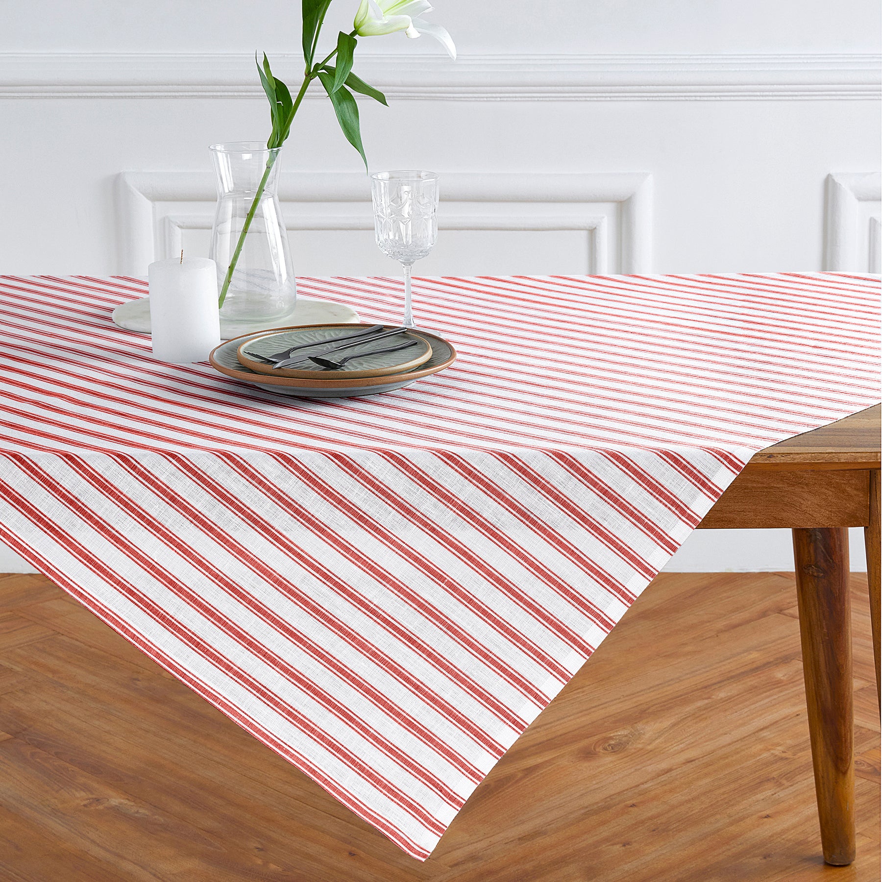 Red & White Capri Stripe