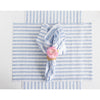 Sky Blue and White Amalfi Stripe