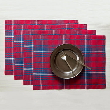 Red & Navy Tartan