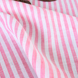 Pink & White | Amalfi Stripe Pink & White Linen Dinner Napkins Arranged For Dining Décor