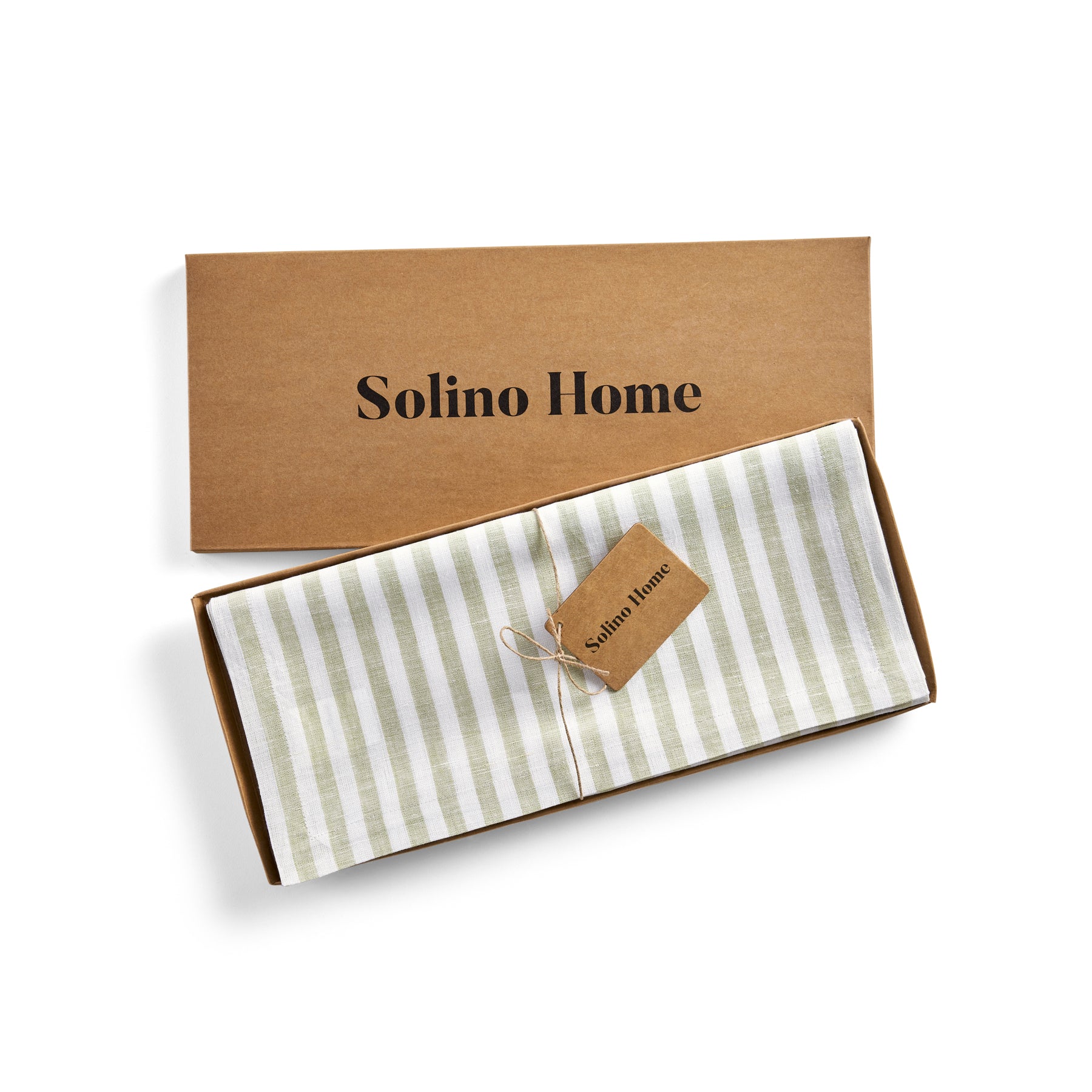 Sage and White Amalfi Stripe
