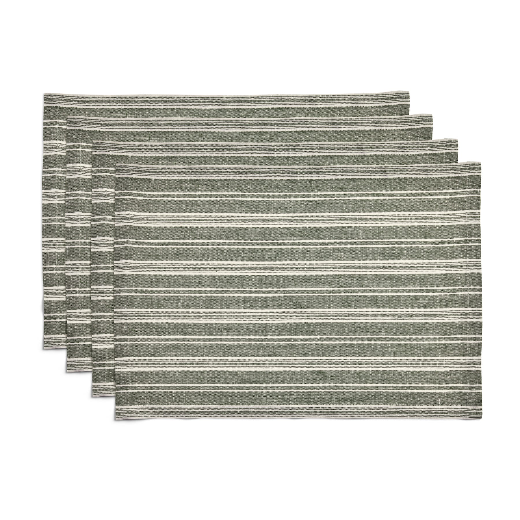 Green and White Chelsea Stripe