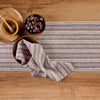 Burgundy and White Chelsea Stripe