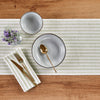 Sage and White Amalfi Stripe