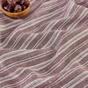 Burgundy and White Chelsea Stripe