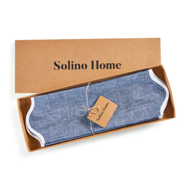 White & Chambray Indigo