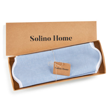 White & Chambray Blue