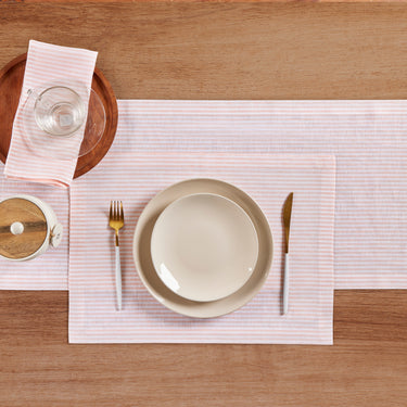 Peach & White