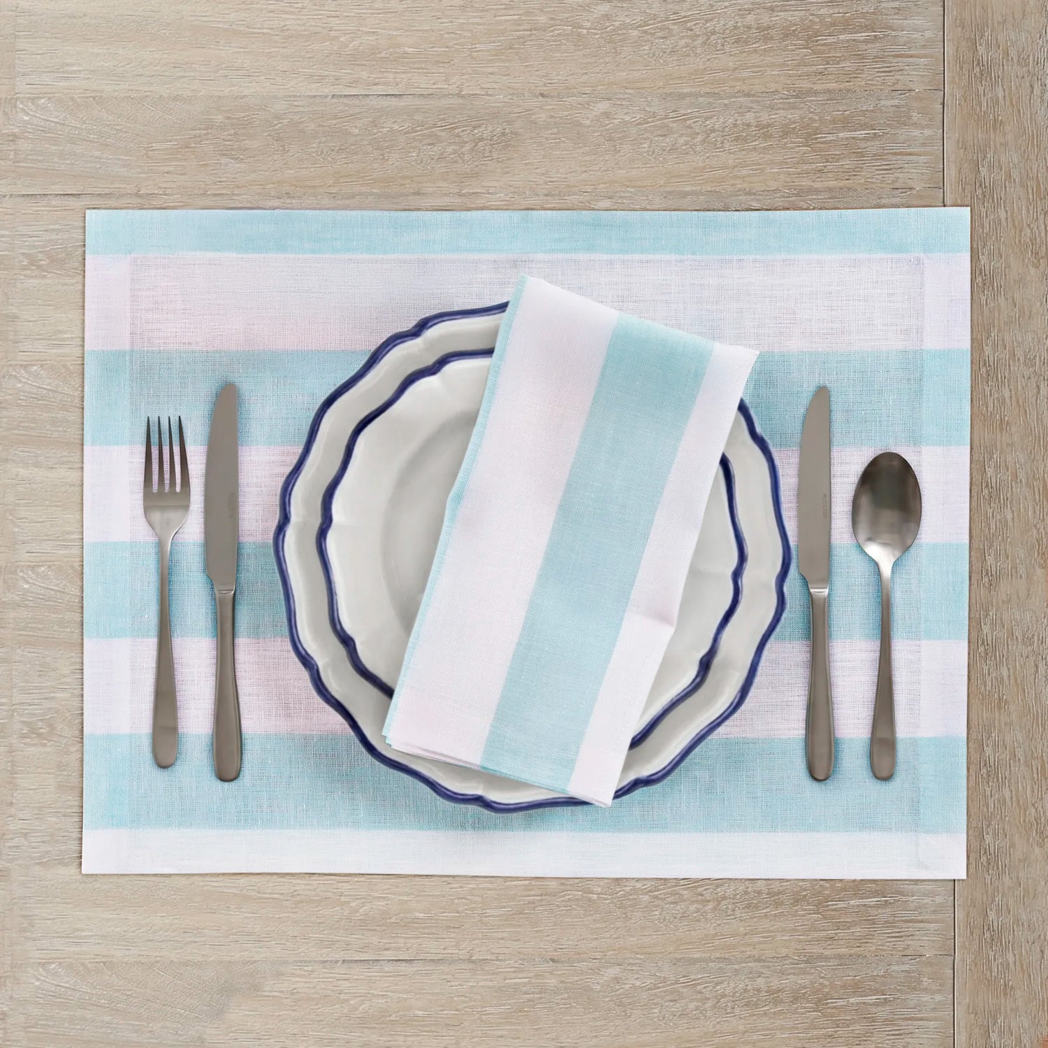 Aqua & White