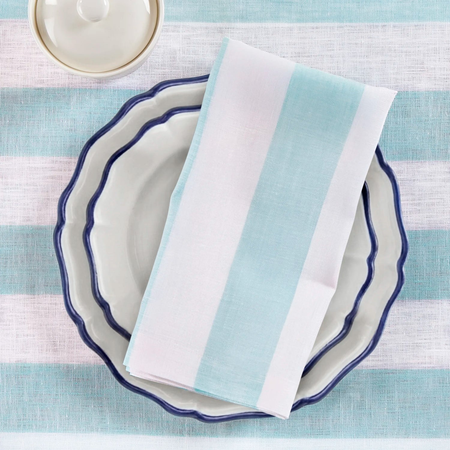 Aqua & White