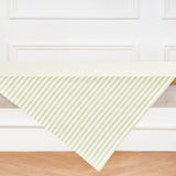Sage & White | Amalfi Stripe Sage & White Linen Table Throw Styled On An Elegant Dining Table