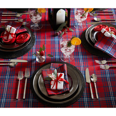 Red & Navy Tartan