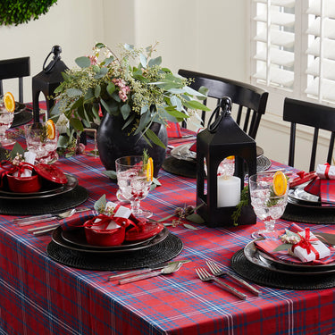 Red & Navy Tartan