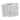 Grey & White | Amalfi Stripe Grey & White Linen Dinner Napkins Folded For Product Display
