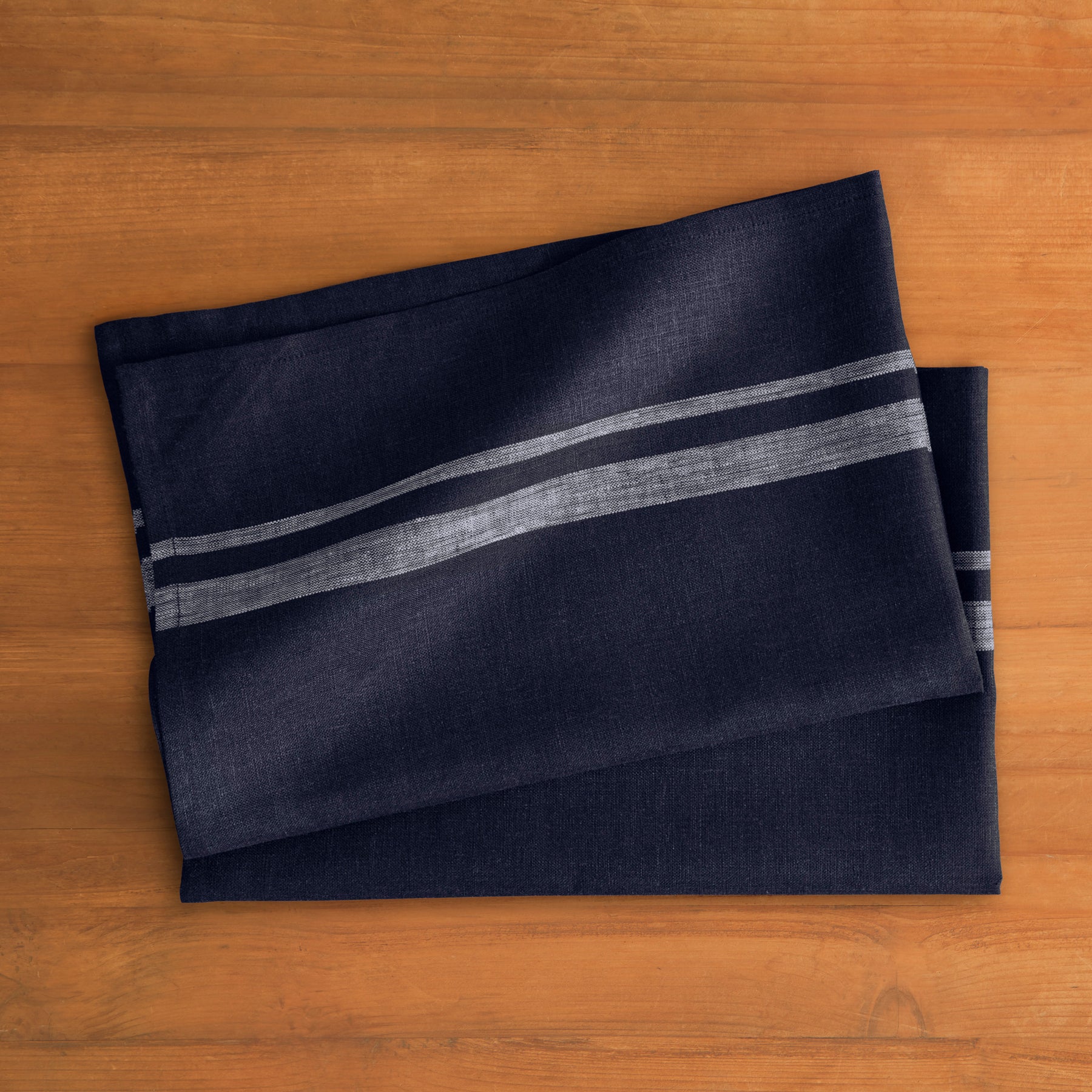 White and Navy French Stripe
