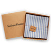 Sky Blue and White Amalfi Stripe